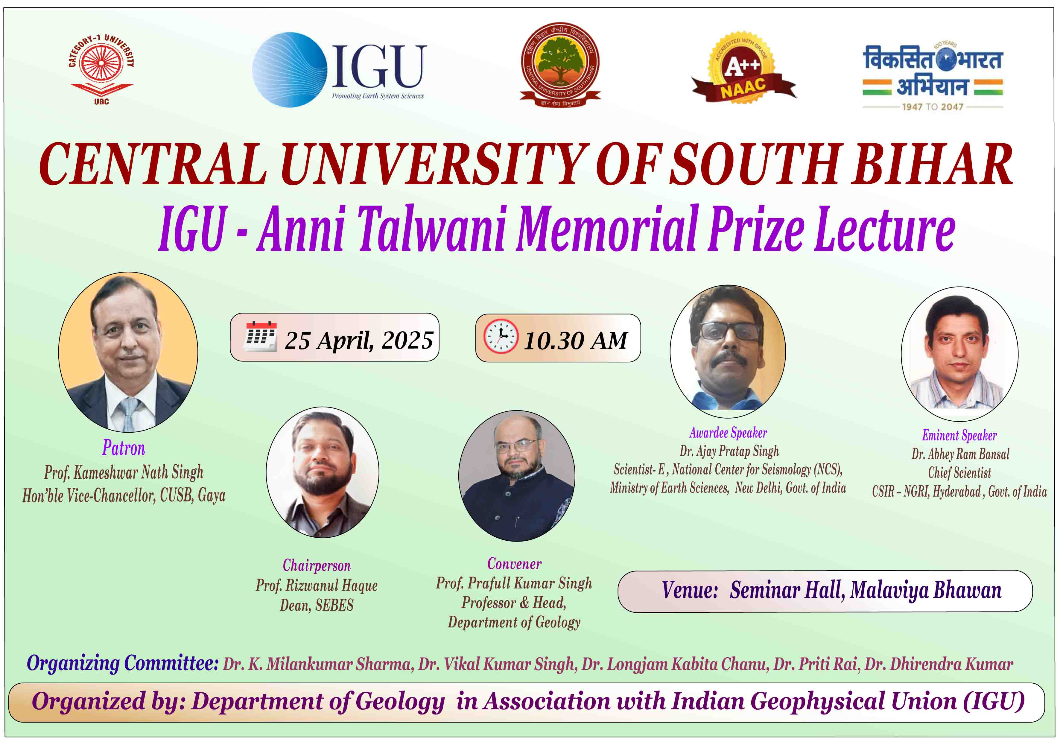 IGU Anni Talwani Memorial Prize Lecture