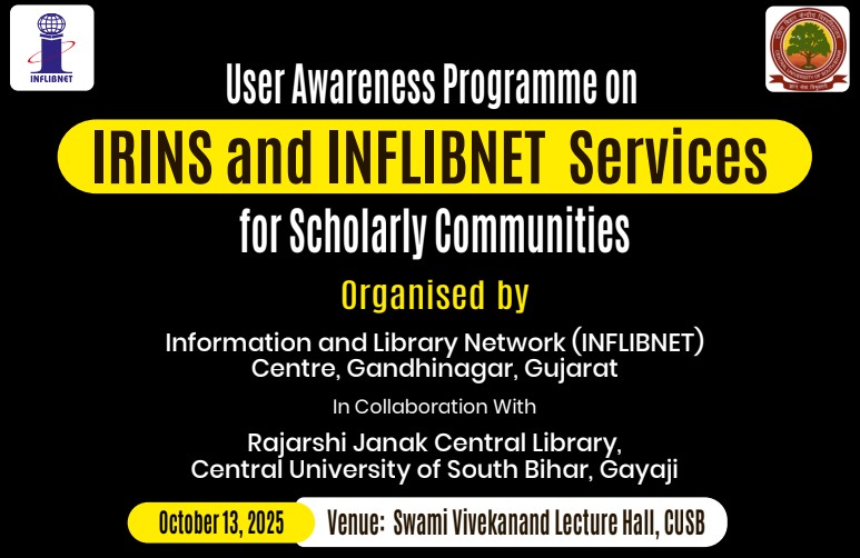 Awareness Programme on IRINS and INFLIBNET Services for Scholarly Communities