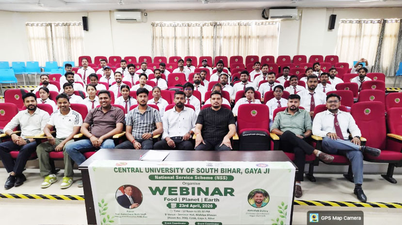 Webinar on Food, Planet & Earth by NSS Unit of CUSB, April 23, 2026