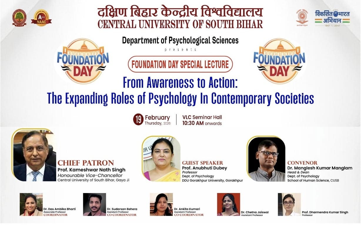 Cordial Invitation to Foundation Day Lecture Series 2026