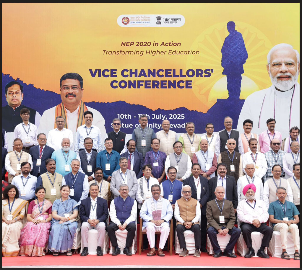 CUSB VC Prof. K. N. Singh attends Vice-Chancellor's Conference at Statue of Unity, Kevadiya, Gujarat, July 10-11,2025